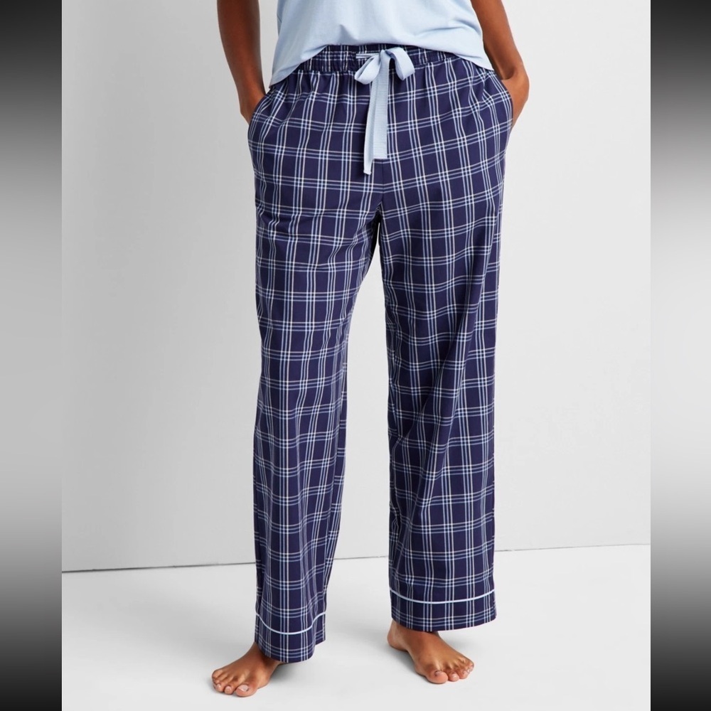 NWT State of Day Plaid Pajama Pants XXL Poplin Lounge Sleepwear